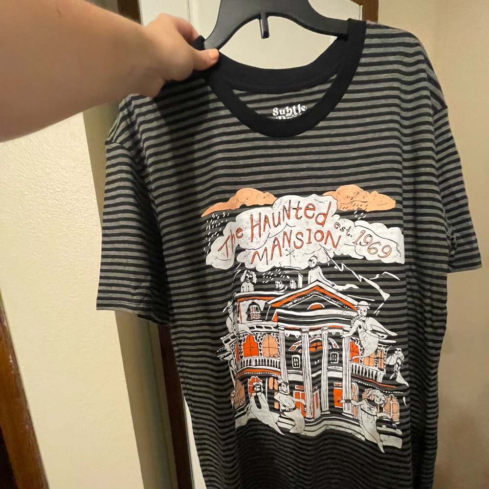 Striped haunted mansion tshirt